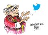 Cartoon: Benedicto XVI-Twitter (small) by Dragan tagged benedicto,xvi,twitter,papa,vativano,pontifex,cartoon