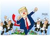 Donald Tramp-baile (small) Cartoon: Donald Tramp-baile (small) by Dragan tagged donald,tramp,malezia