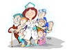 Cartoon: El Dia Mundial de la Enfermeria (small) by Dragan tagged el,dia,mundial,de,la,enfermeria