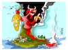 Cartoon: El volcan de la Palma (small) by Dragan tagged el,volcan,de,la,palma