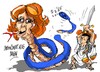 Cartoon: Esperanza Aguirre-Justicia (small) by Dragan tagged esperanza,aguirre,madrid,partido,popular,pp,justicia,politics,cartoon