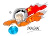 Cartoon: Gagarin-12.04.1961 (small) by Dragan tagged yuri,alekseyevich,gagarin