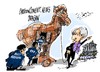 Cartoon: Lagarde-FMI-Troyano (small) by Dragan tagged christine,lagarde,fmi,grecia,politics,cartoon