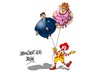 Cartoon: McDonalds -Fast food (small) by Dragan tagged mcdonalds,fast,food,benificios,multinacional,negocio,cartoon