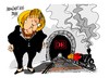 Cartoon: Merkel-DB (small) by Dragan tagged merkel,angela,db,alemania,huelga,ferrocarriles,cartoon