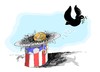 Cartoon: Obama-Nobel (small) by Dragan tagged nobel,de,la,paz,barack,obama,politics