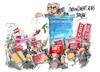 Cartoon: Olli Rehn-Espaldarazo (small) by Dragan tagged olli,rehn,comision,europea,comisario,de,asuntos,economicos,financieros,politics,cartoon