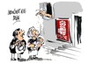 Cartoon: PSOE- ayuda social (small) by Dragan tagged psoe,federacion,espanola,de,bancos,alimentos,fesbal,ayuda,crisis,politics,cartoon