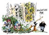 Cartoon: Rostock-roble por la paz (small) by Dragan tagged rostock,alemania,ataque,racista,politics,cartoon