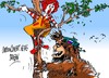 Cartoon: Rusia-McDonald s (small) by Dragan tagged rusia,mcdonald,estados,unidos,eeuu,politics,cartoon
