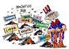 Cartoon: Uncle Sam-Ukraina (small) by Dragan tagged uncle,sam,estados,unidos,sad,uuee,ukraina,rasia,politics,cartoon