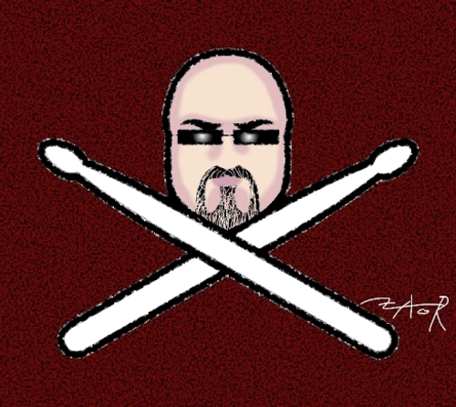 Cartoon: drummer trade mark (medium) by johnxag tagged sign,mark,trade,logo,drum,johnxag