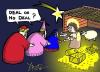 Cartoon: deal or no deal (small) by johnxag tagged holy,birth,jesus,magicians,night,christmas