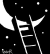 Cartoon: romance (small) by johnxag tagged fly flight moon romantic night stars johnxag