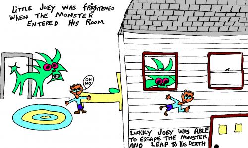 Cartoon: Little Joey (medium) by Rudd Young tagged ruddyoung,humor,death,monster