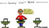 Cartoon: Johnny Cant Read (small) by Rudd Young tagged ruddyoung,funny,cartoon