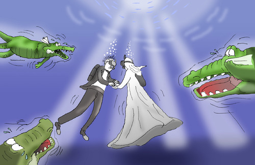 Cartoon: Alligator Tears... (medium) by berk-olgun tagged alligator,tears