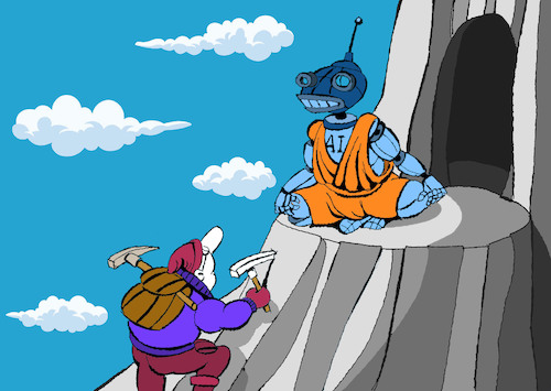 Cartoon: Artificial Intelligence... (medium) by berk-olgun tagged artificial,intelligence