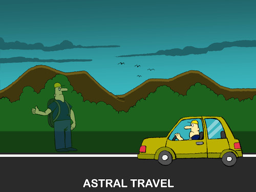Cartoon: Astral Travel... (medium) by berk-olgun tagged astral,travel