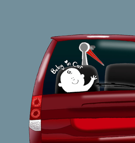 Cartoon: Baby in Car... (medium) by berk-olgun tagged baby,in,car