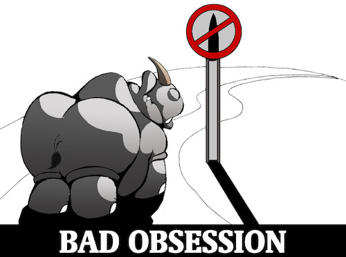 Cartoon: Bad Obsession... (medium) by berk-olgun tagged bad,obsession