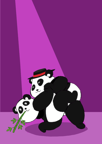 Cartoon: Bamboo Tango... (medium) by berk-olgun tagged bamboo,tango