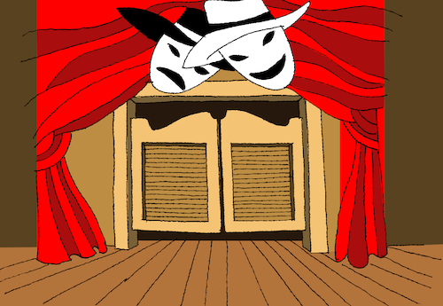 Cartoon: Barfly Theater... (medium) by berk-olgun tagged barfly,theater