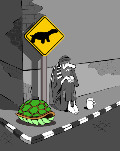 Cartoon: Beware of Turtle... (medium) by berk-olgun tagged beware,of,turtle