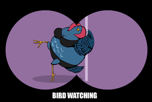 Cartoon: Bird Watching... (medium) by berk-olgun tagged bird,watching