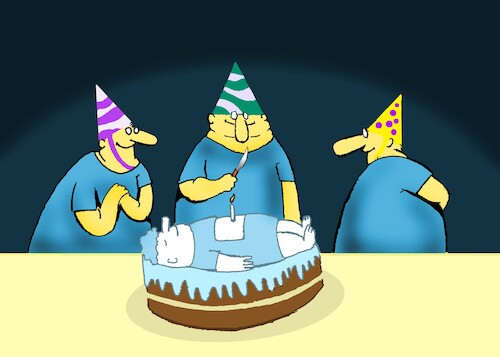 Cartoon: Birthday Cake... (medium) by berk-olgun tagged birthday,cake