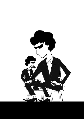 Cartoon: Bob Dylan ... (medium) by berk-olgun tagged bob,dylan