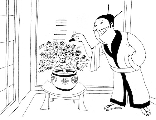 Cartoon: Bonsai... (medium) by berk-olgun tagged bonsai