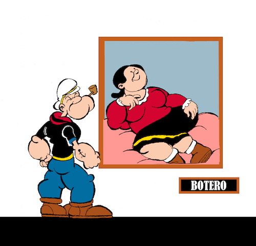 Cartoon: Botero... (medium) by berk-olgun tagged botero