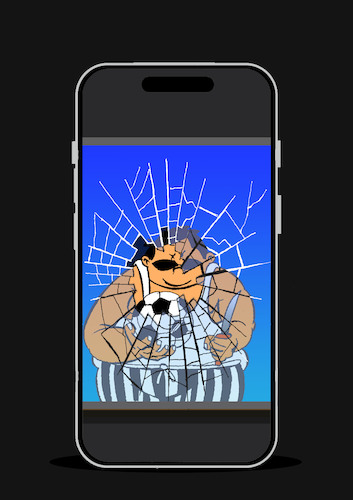 Cartoon: Broken Screen... (medium) by berk-olgun tagged broken,screen