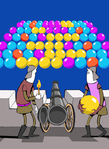 Cartoon: Bubble Shooter... (medium) by berk-olgun tagged bubble,shooter