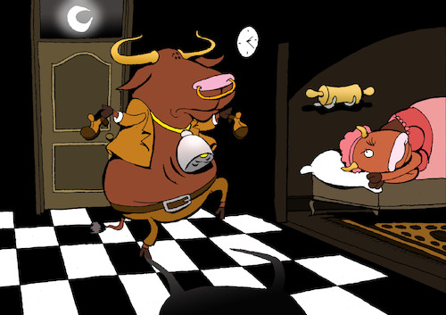 Cartoon: Bull Bell... (medium) by berk-olgun tagged bull,bell