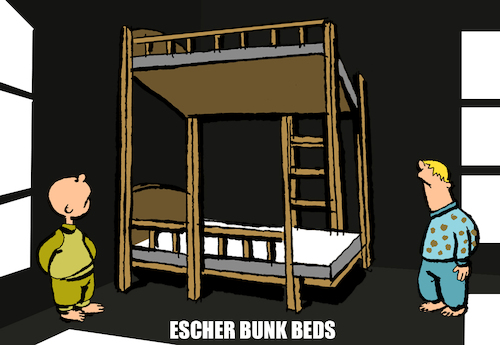Cartoon: Bunk Beds... (medium) by berk-olgun tagged bunk,beds