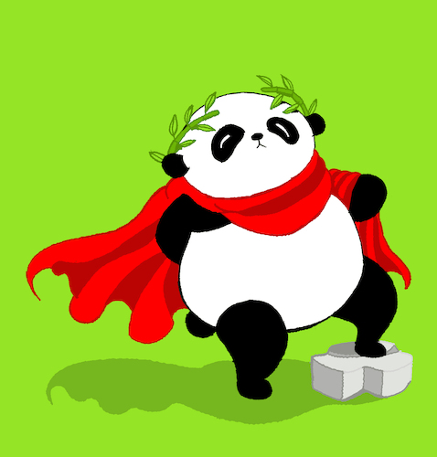 Cartoon: Caesar Panda... (medium) by berk-olgun tagged caesar,panda