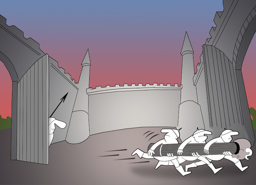 Cartoon: Castle.. (medium) by berk-olgun tagged castle