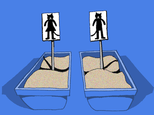 Cartoon: Cat Litter... (medium) by berk-olgun tagged cat,litter