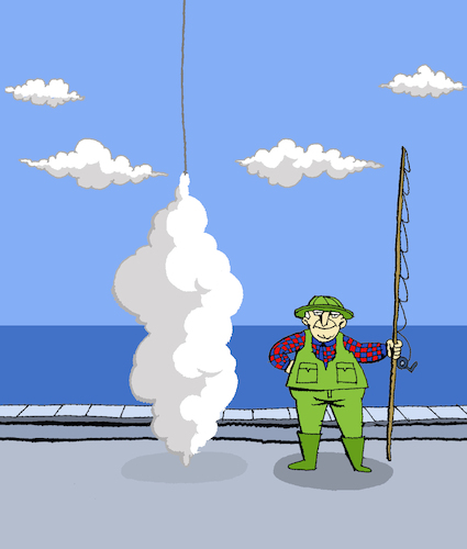 Cartoon: Catching The Cloud... (medium) by berk-olgun tagged catching,the,cloud
