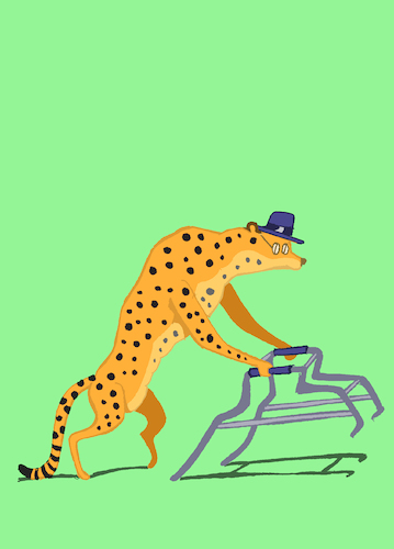 Cartoon: Cheetah... (medium) by berk-olgun tagged cheetah