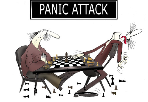 Cartoon: CHESS ATTACKS.. (medium) by berk-olgun tagged attacks,chess