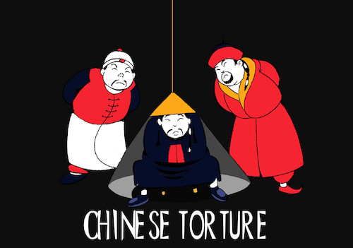 Cartoon: Chinese Torture... (medium) by berk-olgun tagged chinese,torture