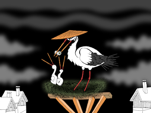 Cartoon: Chopsticks... (medium) by berk-olgun tagged chopsticks