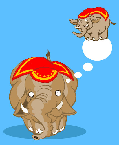 Cartoon: Circus Elephant... (medium) by berk-olgun tagged circus,elephant
