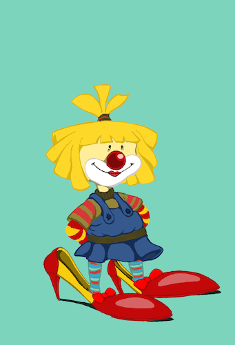 Cartoon: Clown Girl... (medium) by berk-olgun tagged clown,girl