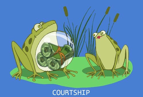 Cartoon: Courtship... (medium) by berk-olgun tagged courtship