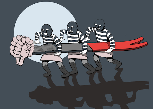 Cartoon: Crowbar... (medium) by berk-olgun tagged crowbar