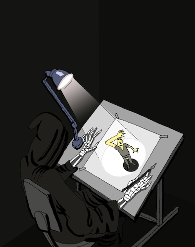 Cartoon: Death Light... (medium) by berk-olgun tagged death,light